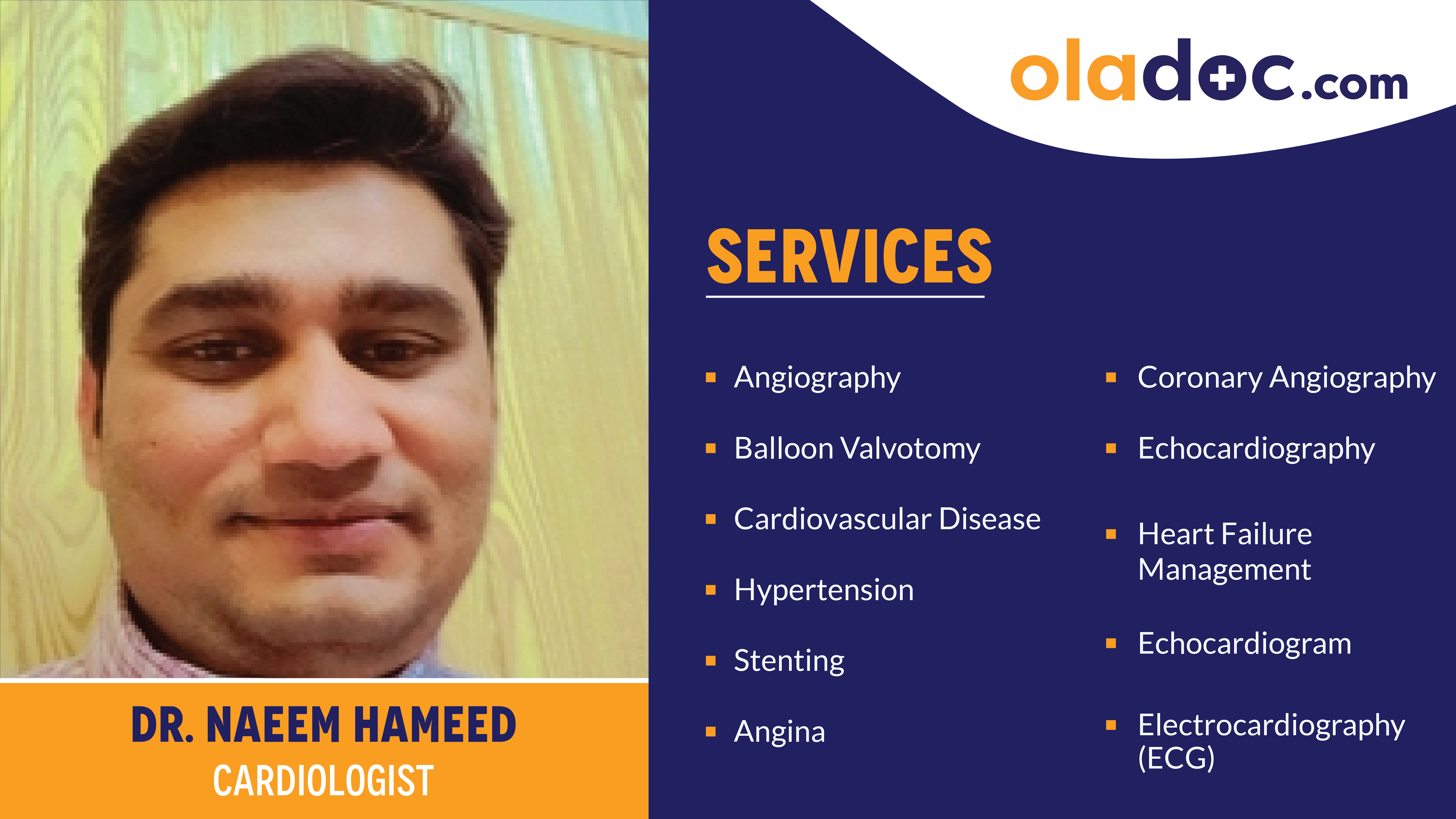 Services provided by Dr.Naeem Hameed